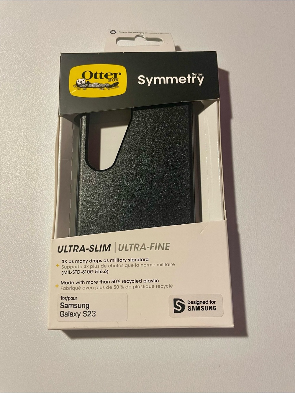 NWT OtterBox Symmetry Case Samsung Galaxy S23 Black Drop Protection 77-91141
